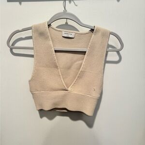 Babaton Cream Wrap Tank Top